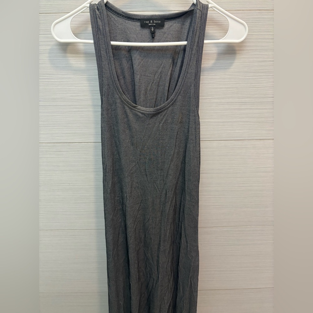 Black & white striped midi rag & bone dress